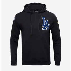 Pro Standard Los Angeles Dodgers Classic Chenille men's pullover hoodie in black